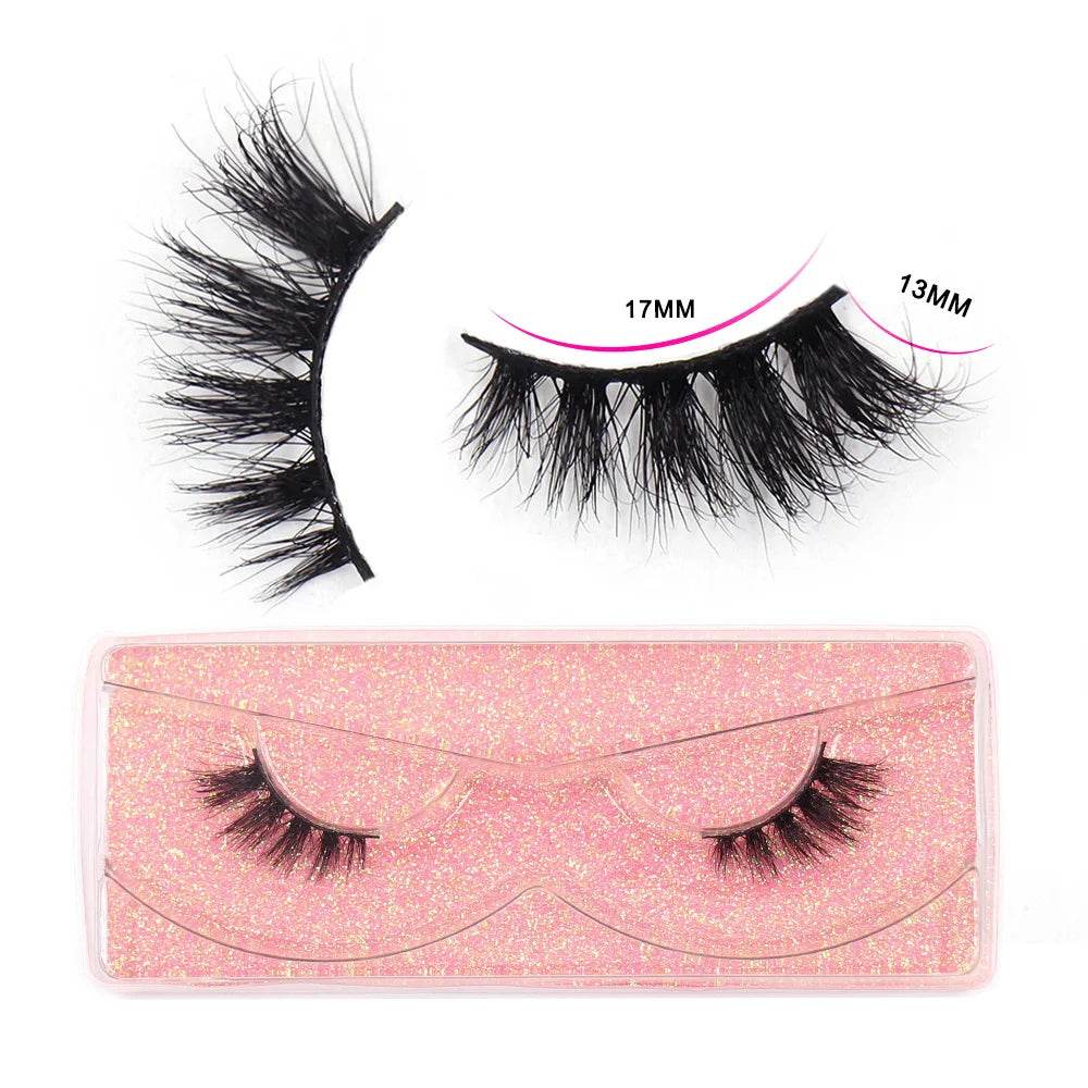 Maquillaje Mink Lashes 3D Half False Eyelash Make Up Lashes Extension Natural short False Cils Clear Band Hand Made Lashes H03