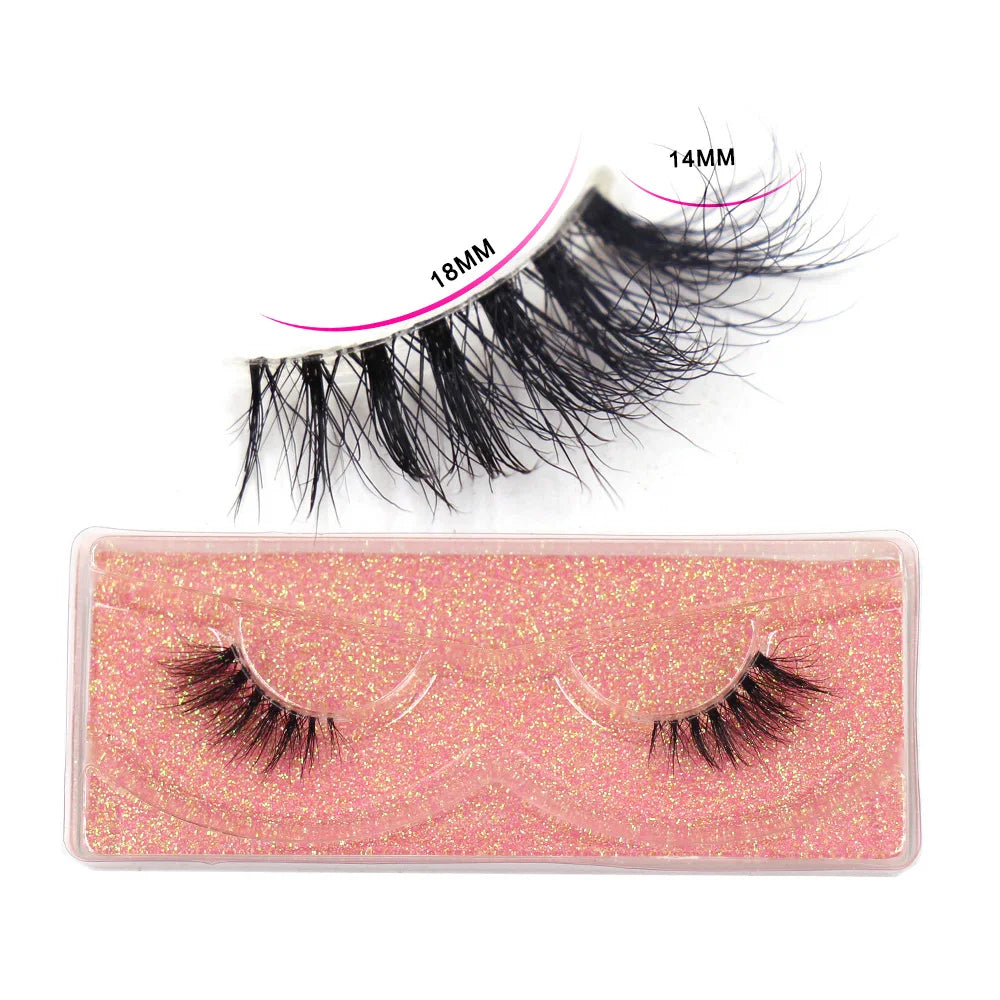 Maquillaje Mink Lashes 3D Half False Eyelash Make Up Lashes Extension Natural short False Cils Clear Band Hand Made Lashes H03