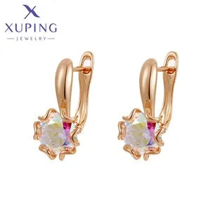 Xuping Jewelry Fashion Luxury Romantic Серьги Women Drop Earrings with Synthetic Cubic Zirconia for Valentine's Day Gift 27656