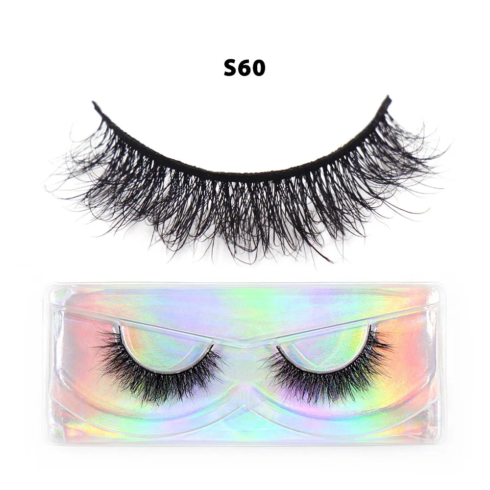 Maquillaje Mink Lashes 3D Half False Eyelash Make Up Lashes Extension Natural short False Cils Clear Band Hand Made Lashes H03