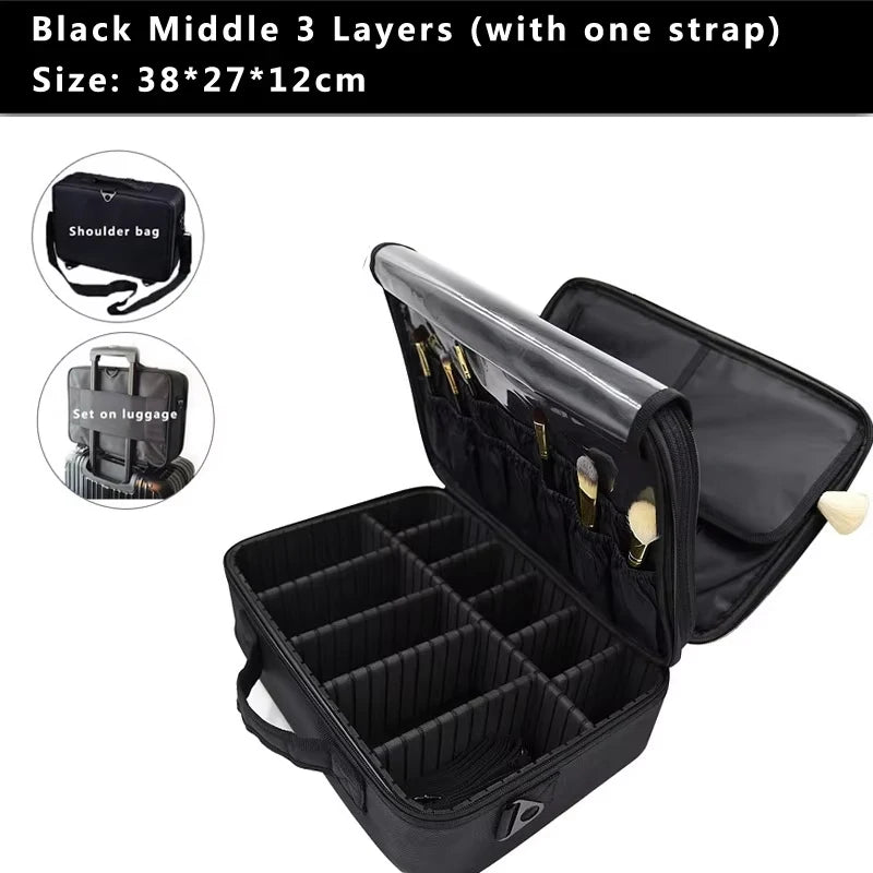 High Quality Make Up Bag Professional Makeup Case Makeup Organizer Bolso Mujer Cosmetic Case Large Capacity Storage Bag