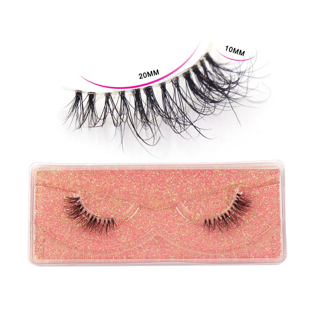 Maquillaje Mink Lashes 3D Half False Eyelash Make Up Lashes Extension Natural short False Cils Clear Band Hand Made Lashes H03