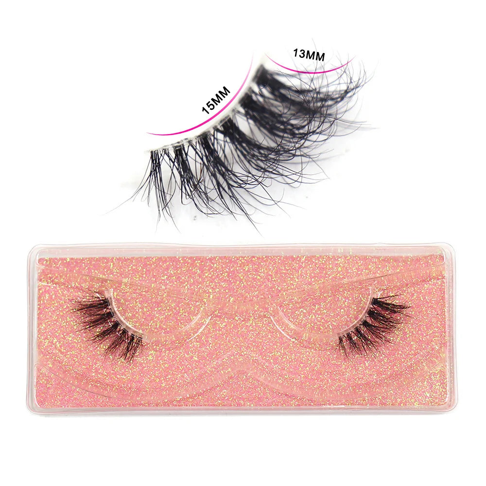 Maquillaje Mink Lashes 3D Half False Eyelash Make Up Lashes Extension Natural short False Cils Clear Band Hand Made Lashes H03