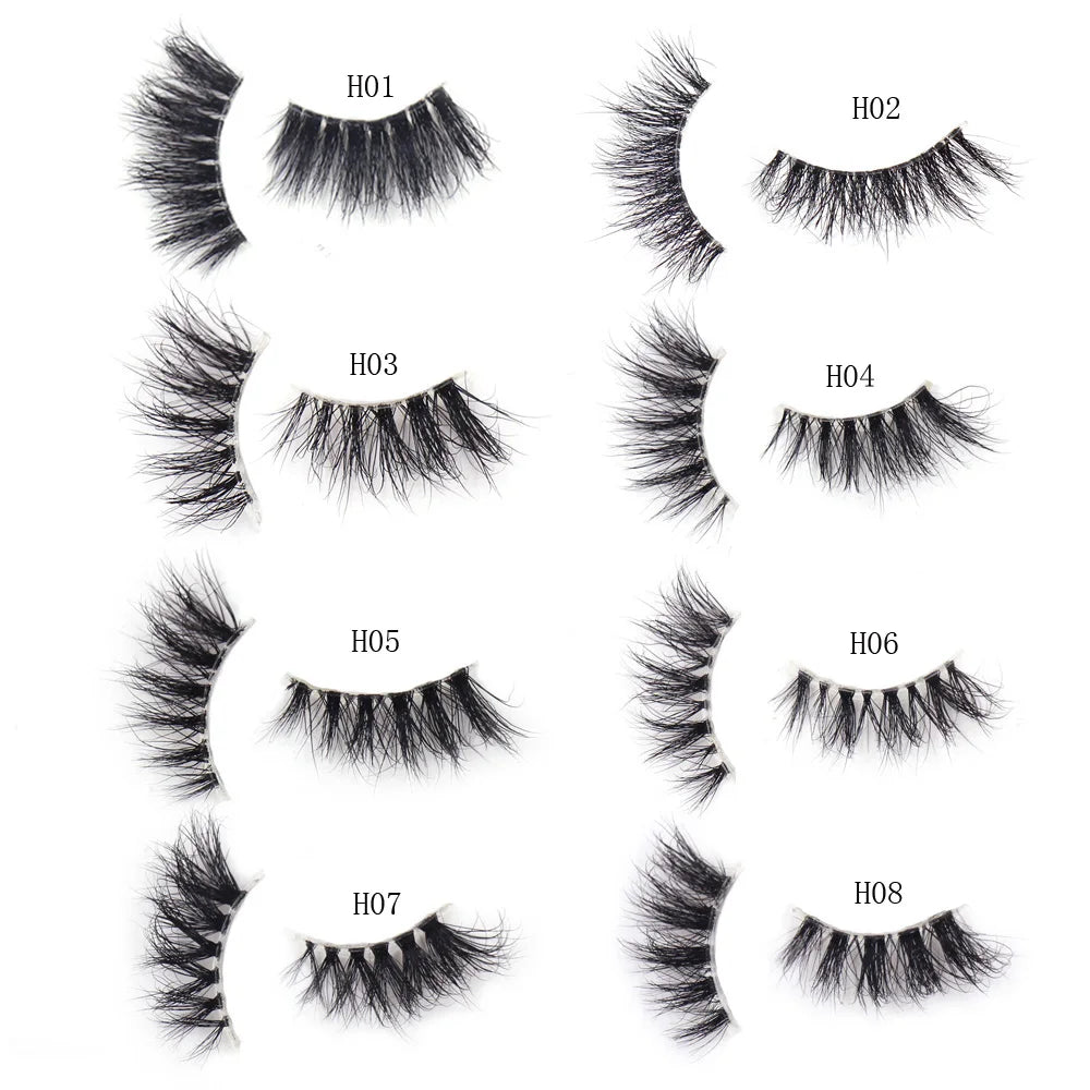 Maquillaje Mink Lashes 3D Half False Eyelash Make Up Lashes Extension Natural short False Cils Clear Band Hand Made Lashes H03