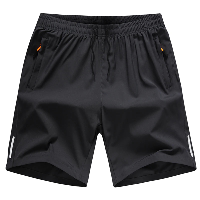 New Fashion Summer Board Shorts Quick Dry Beach Shorts Elastic Jogging Running Gym Fitness Men's Short Pants with Zipper Pockets