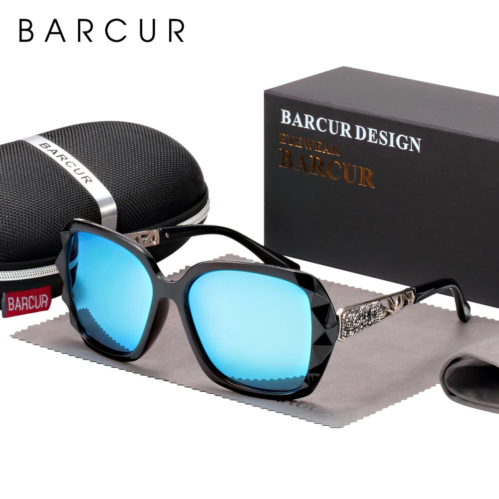 BARCUR Polarized Sunglasses Women UV400 Lady Fashion Gradient Sun Glasses for Women Eyewear Accessory