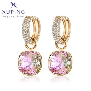 Xuping Jewelry Fashion Luxury Romantic Серьги Women Drop Earrings with Synthetic Cubic Zirconia for Valentine's Day Gift 27656