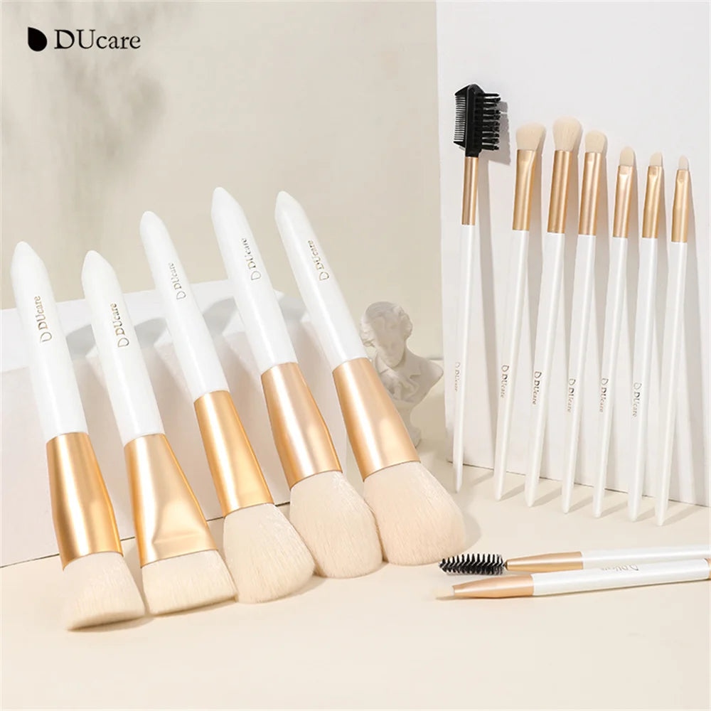 DUcare Highlighter Brush Multifunctional Makeup Brushes Goat Hair Blending Make up Brushes Eyebrow Eyeshadow Brush Makeup Tools