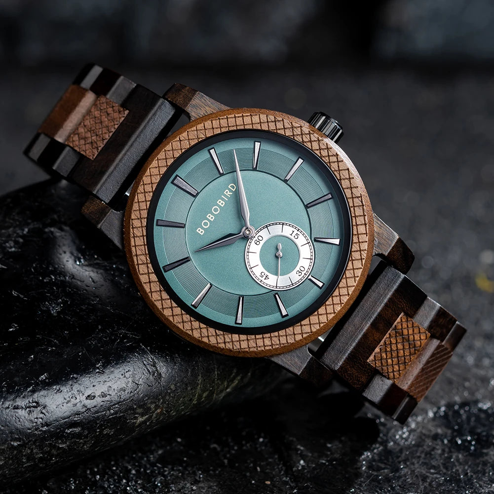 BOBOBIRD Wooden Watch Top Fashion Casual Clock Quartz Wristwatch Engraved Custom Logo Man Watches best man Gift Wood Box