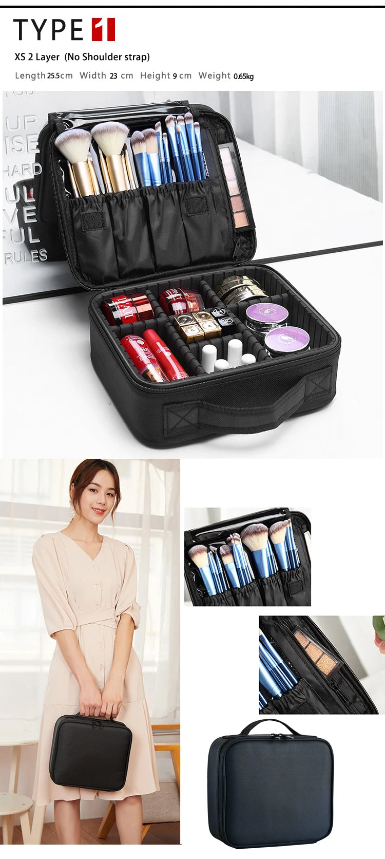 High Quality Make Up Bag Professional Makeup Case Makeup Organizer Bolso Mujer Cosmetic Case Large Capacity Storage Bag