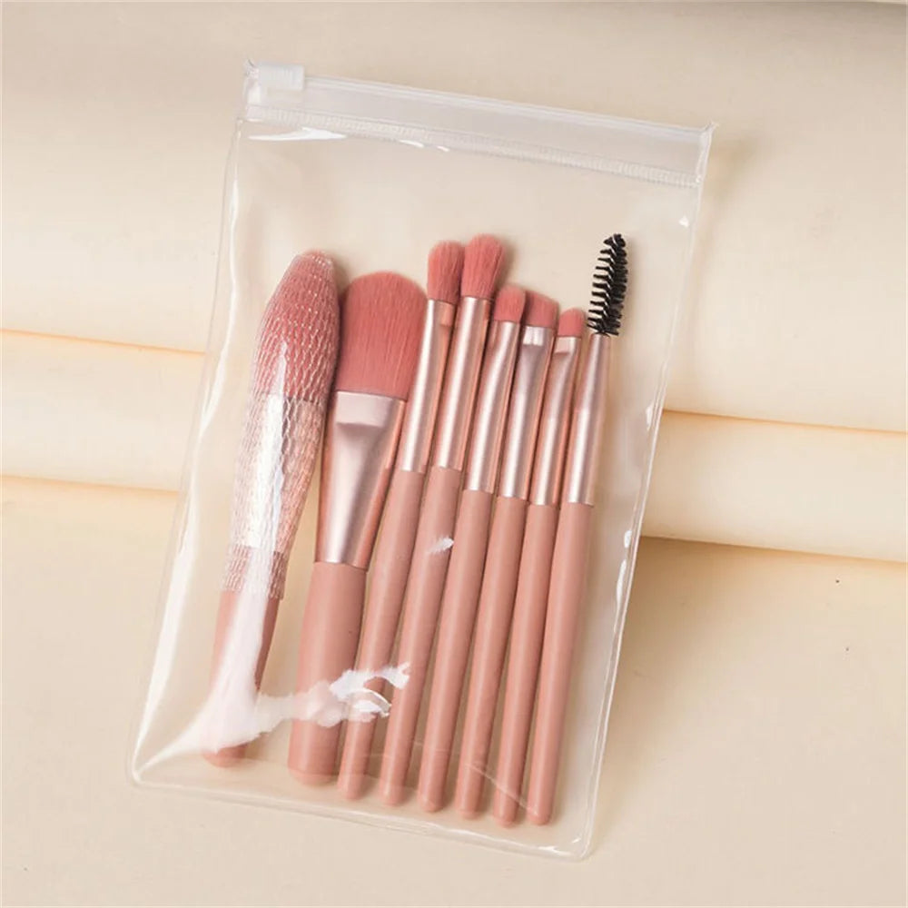 8Pcs Cosmetics Foundation Blush Powder Eyeshadow Blending Makeup Brush Soft Fluffy Makeup Brushes Beauty Tools Make Up Brushes