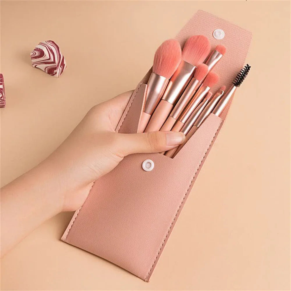 8Pcs Cosmetics Foundation Blush Powder Eyeshadow Blending Makeup Brush Soft Fluffy Makeup Brushes Beauty Tools Make Up Brushes