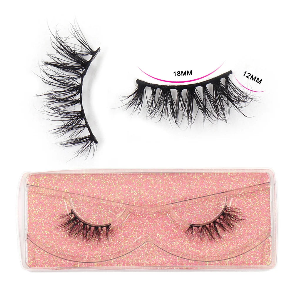 Maquillaje Mink Lashes 3D Half False Eyelash Make Up Lashes Extension Natural short False Cils Clear Band Hand Made Lashes H03