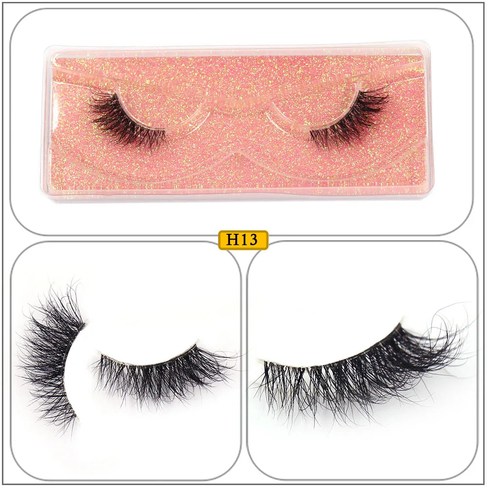 Maquillaje Mink Lashes 3D Half False Eyelash Make Up Lashes Extension Natural short False Cils Clear Band Hand Made Lashes H03