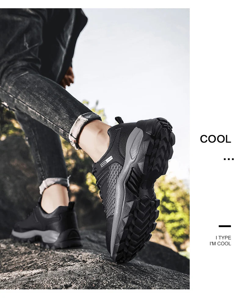 Men Boots 2022 New Outdoor Walking Shoes Thick Sole Sneakers for Men Winter Shoes Botines Tenis Mens Hiking Ankle Boots