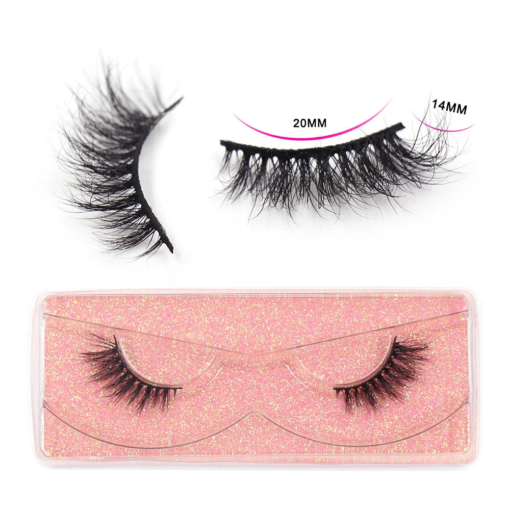 Maquillaje Mink Lashes 3D Half False Eyelash Make Up Lashes Extension Natural short False Cils Clear Band Hand Made Lashes H03