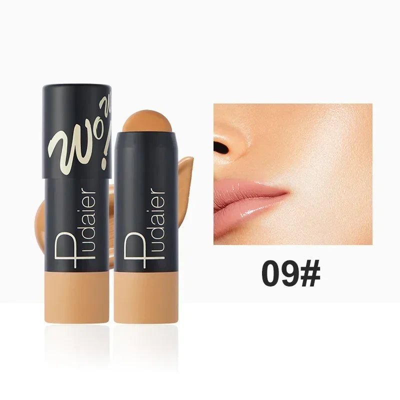 12 Color Matte Foundation Stick Lightweight Makeup Breathable Foundation Cream for Dark Skin Lasting Oil Control Base Make Up