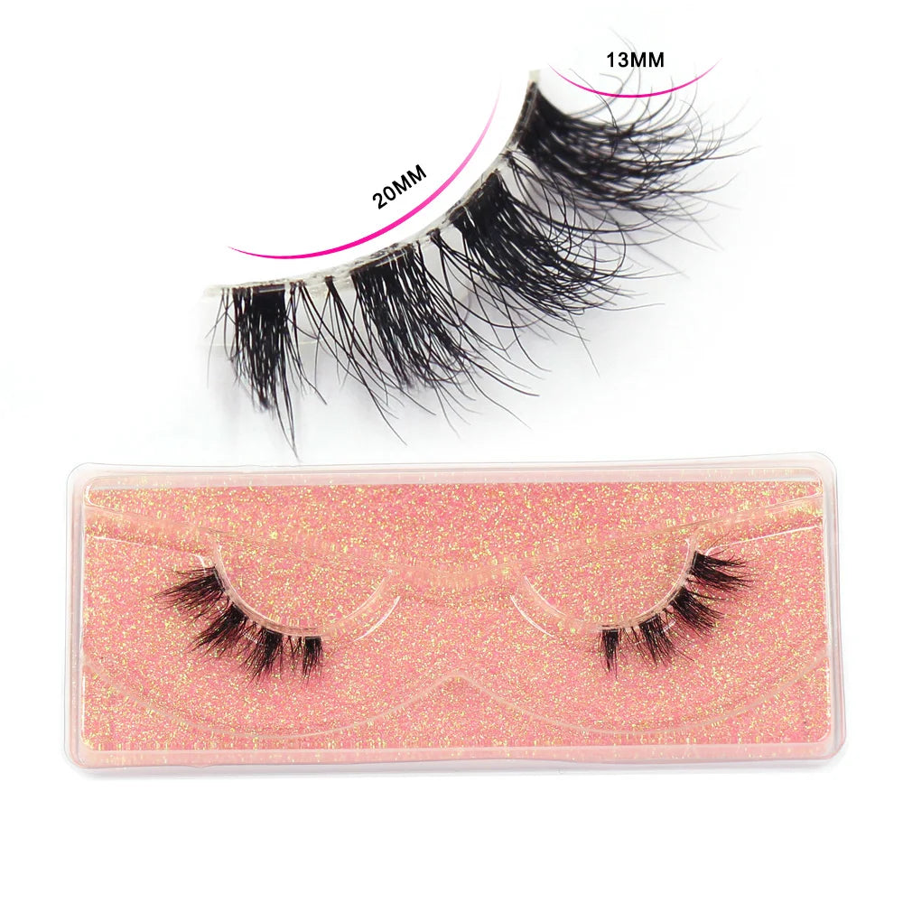 Maquillaje Mink Lashes 3D Half False Eyelash Make Up Lashes Extension Natural short False Cils Clear Band Hand Made Lashes H03