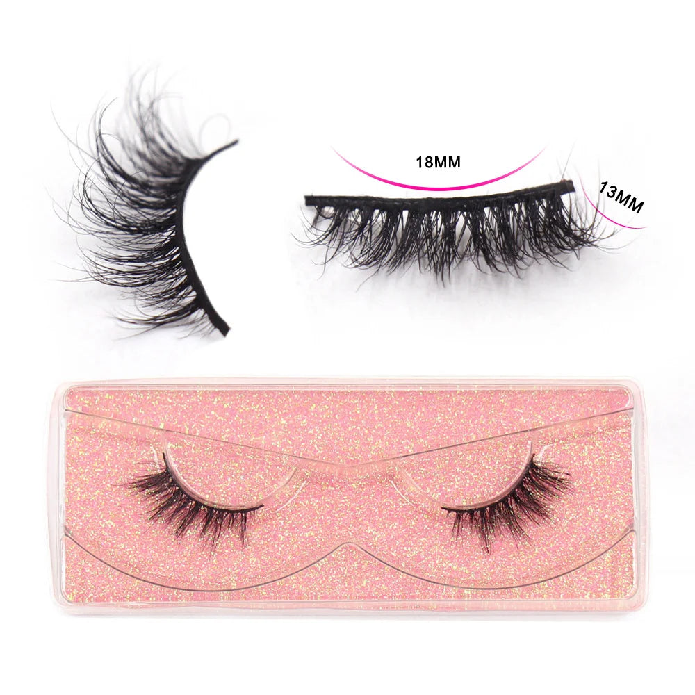 Maquillaje Mink Lashes 3D Half False Eyelash Make Up Lashes Extension Natural short False Cils Clear Band Hand Made Lashes H03