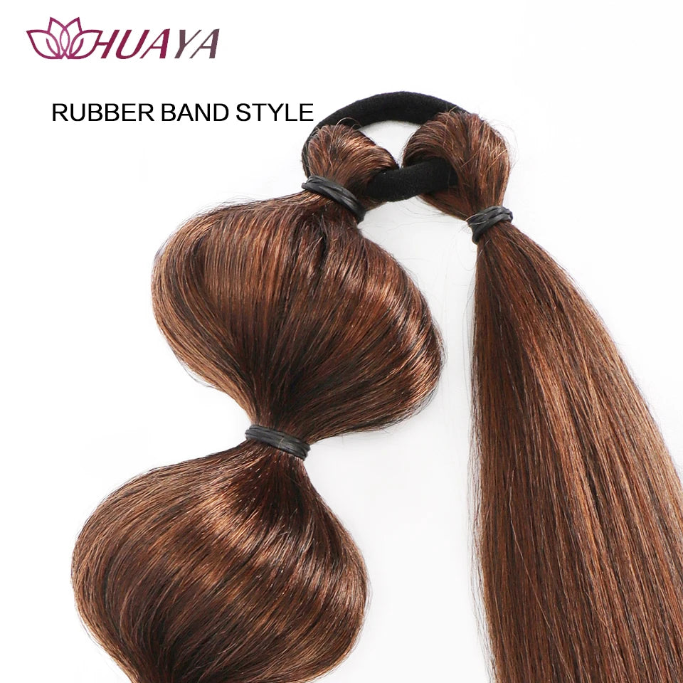 HUAYA Bubble Braid Bubble Ponytail Braid 30inch Wrapped Wigs Hair Ponytail Braid Synthetic Fiber High Temperature Silk Hairpiece