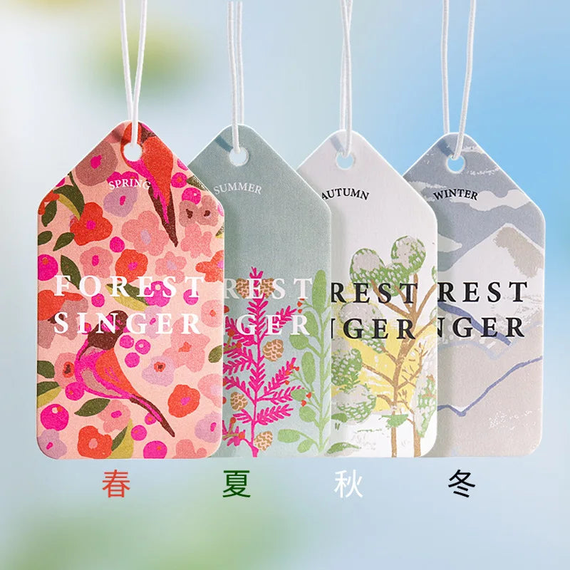 Air Freshener Four Seasons Car Perfume Long-lasting Aromatherapy Fragrance Piece Pendant  Aromatizador De Ambiente 1/3/4/8PCS