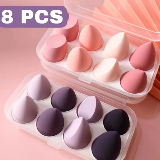 8 PCS Makeup puff Sponge Cosmetics Powder Puff Foundation Cheap Korean Make-up for women Blender Makeup Tool Set