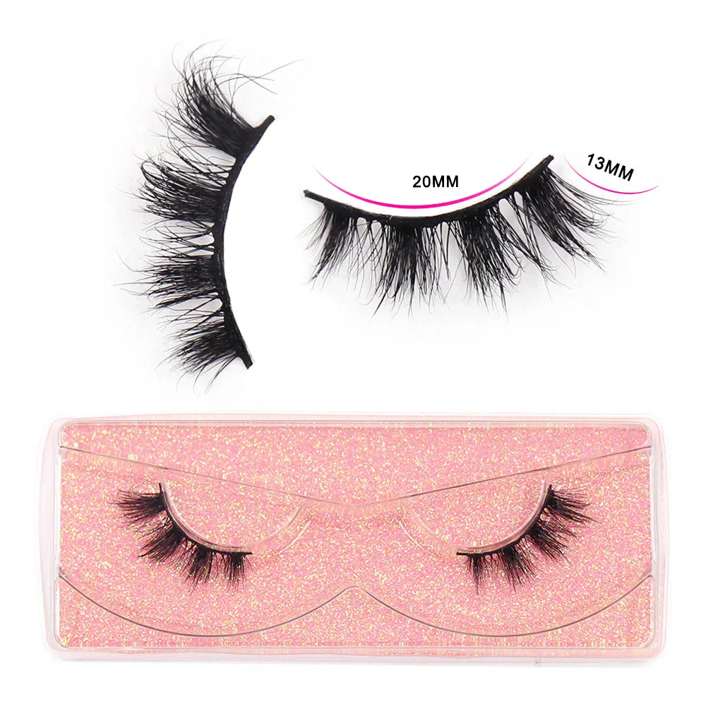 Maquillaje Mink Lashes 3D Half False Eyelash Make Up Lashes Extension Natural short False Cils Clear Band Hand Made Lashes H03