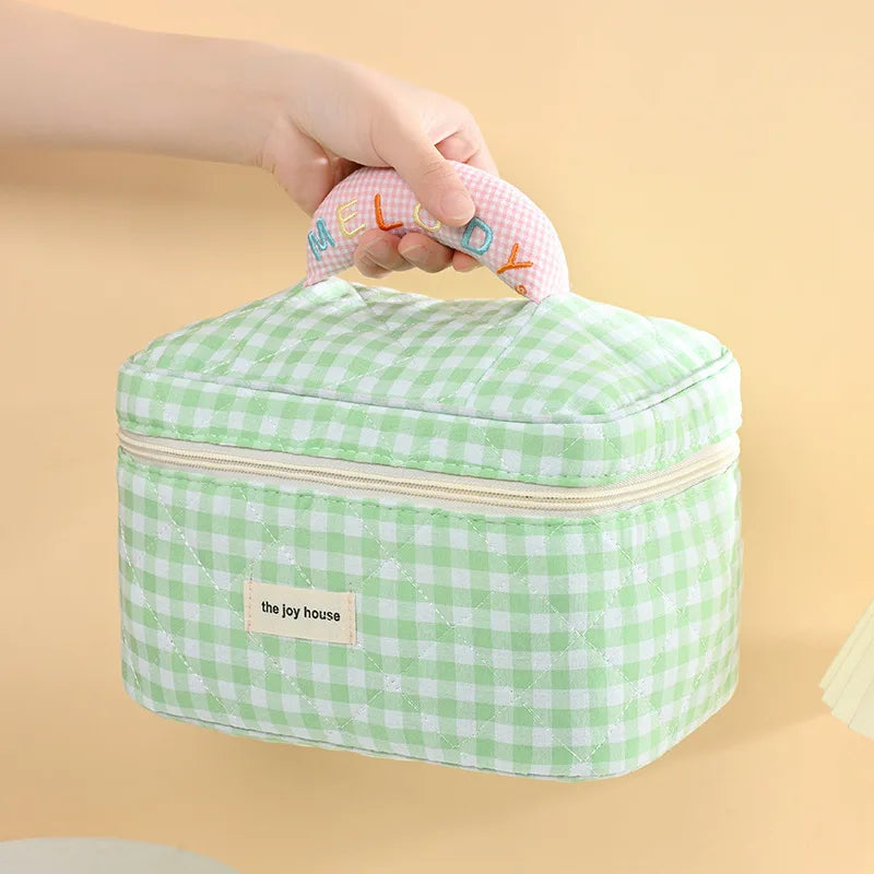 Personality Women Tote Cotton Makeup Bag Portable Large Capacity Travel Organizer Cosmetic Wash Pouch Ladies Make Up Storage Bag