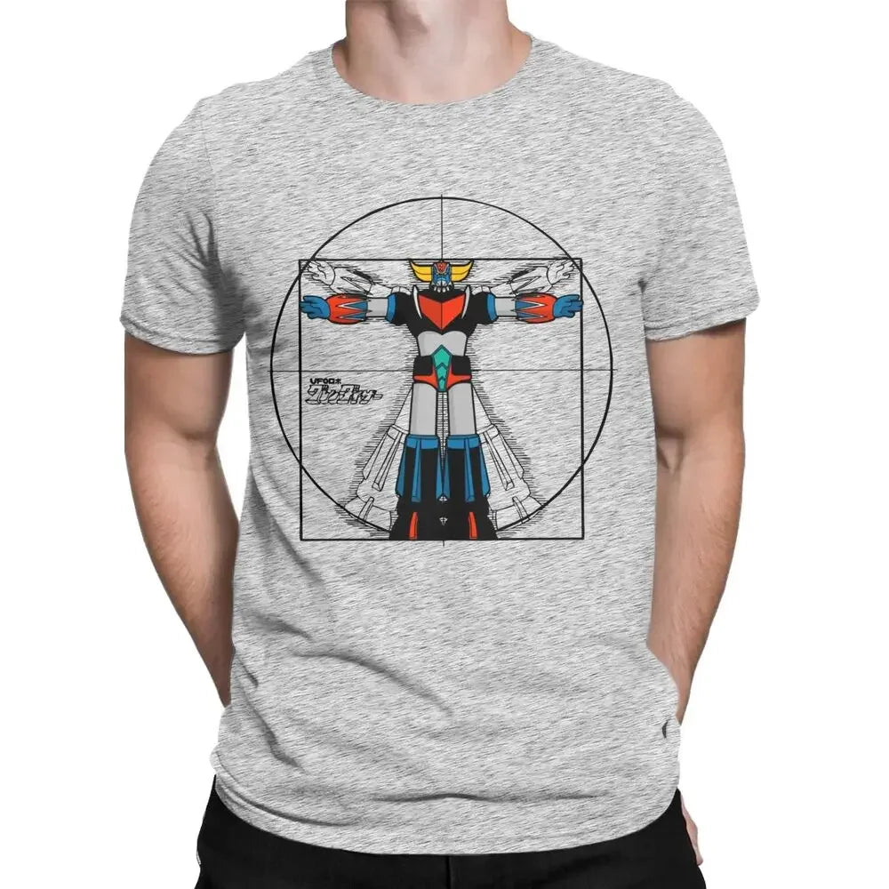 Men 192 Vitru Grendizer Goldorak UFO Robot T Shirt  100% Cotton Clothing Vintage Short Sleeve Tee Shirt Gift Idea T-Shirts