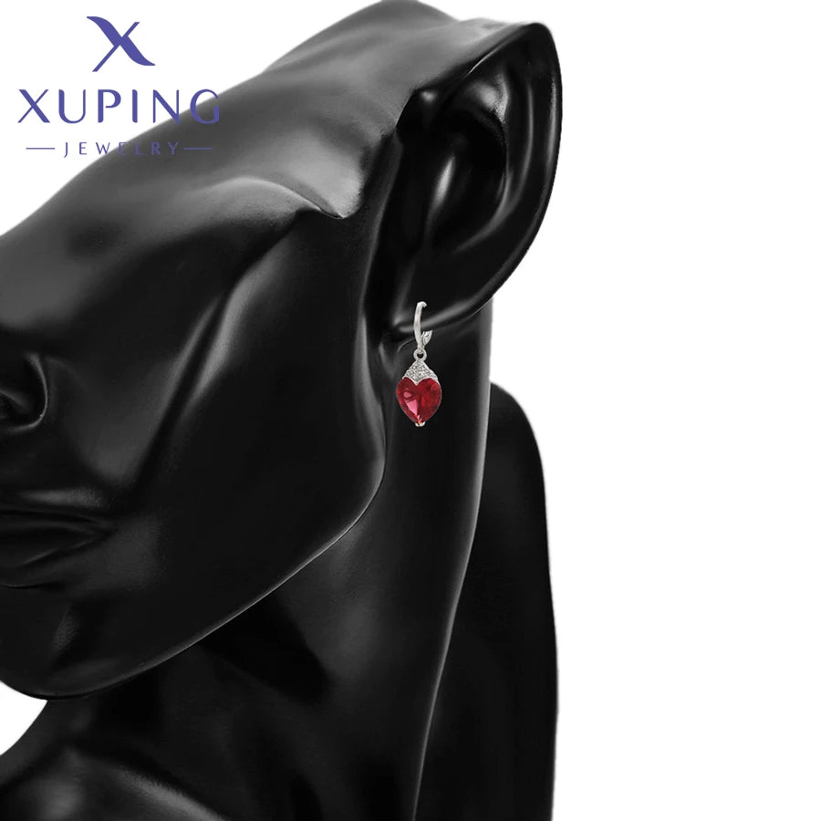 Xuping Jewelry Fashion Luxury Romantic Серьги Women Drop Earrings with Synthetic Cubic Zirconia for Valentine's Day Gift 27656