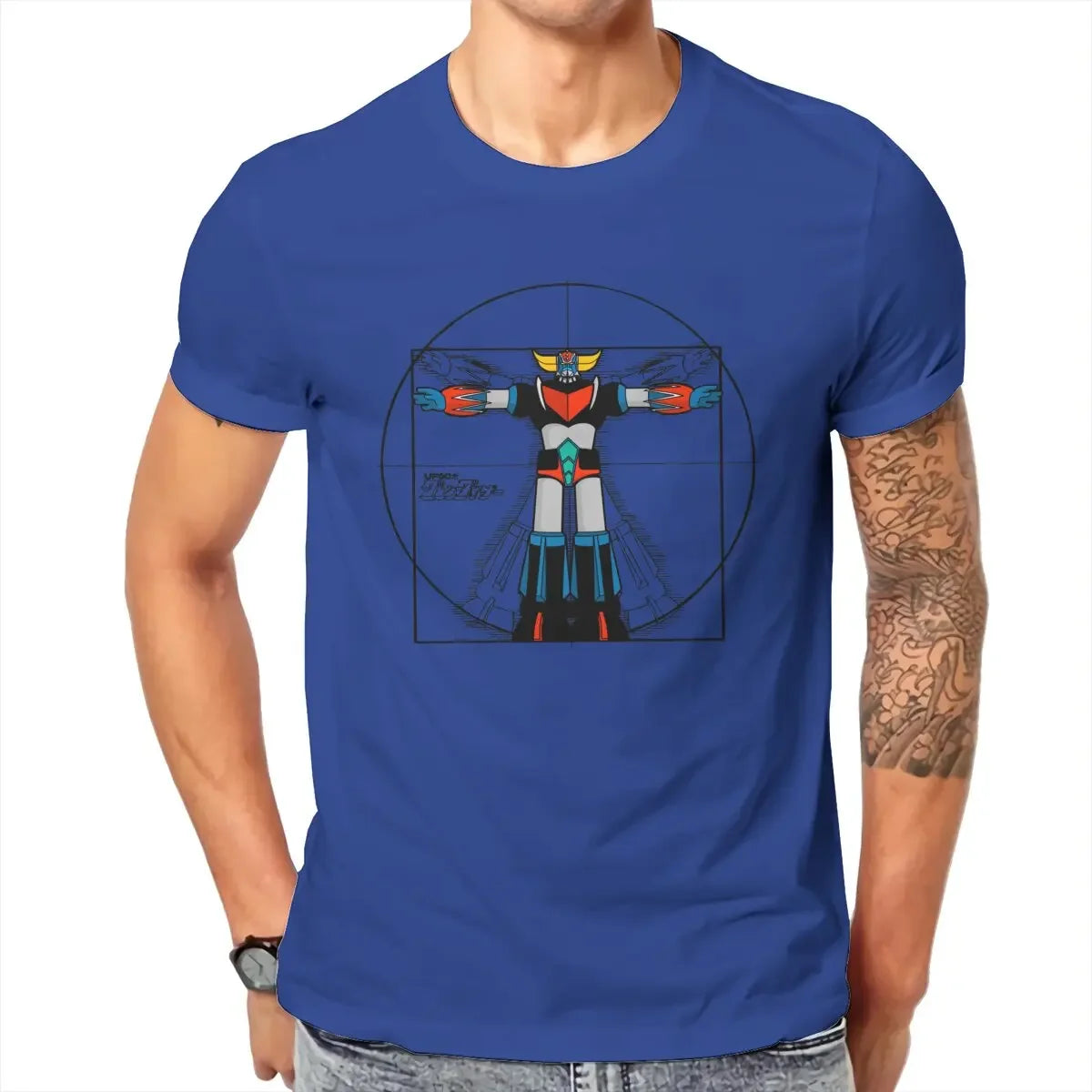 Men 192 Vitru Grendizer Goldorak UFO Robot T Shirt  100% Cotton Clothing Vintage Short Sleeve Tee Shirt Gift Idea T-Shirts