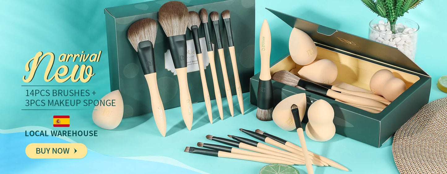 DUcare Highlighter Brush Multifunctional Makeup Brushes Goat Hair Blending Make up Brushes Eyebrow Eyeshadow Brush Makeup Tools