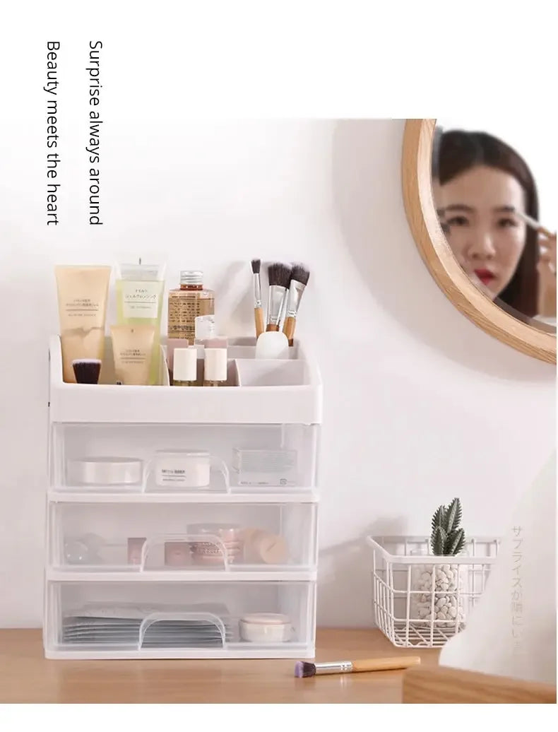 Make Up Case Jewelry Container Box Makeup Organizer Drawers Plastic Cosmetic Storage Box Makeup Brush Holder Organizers