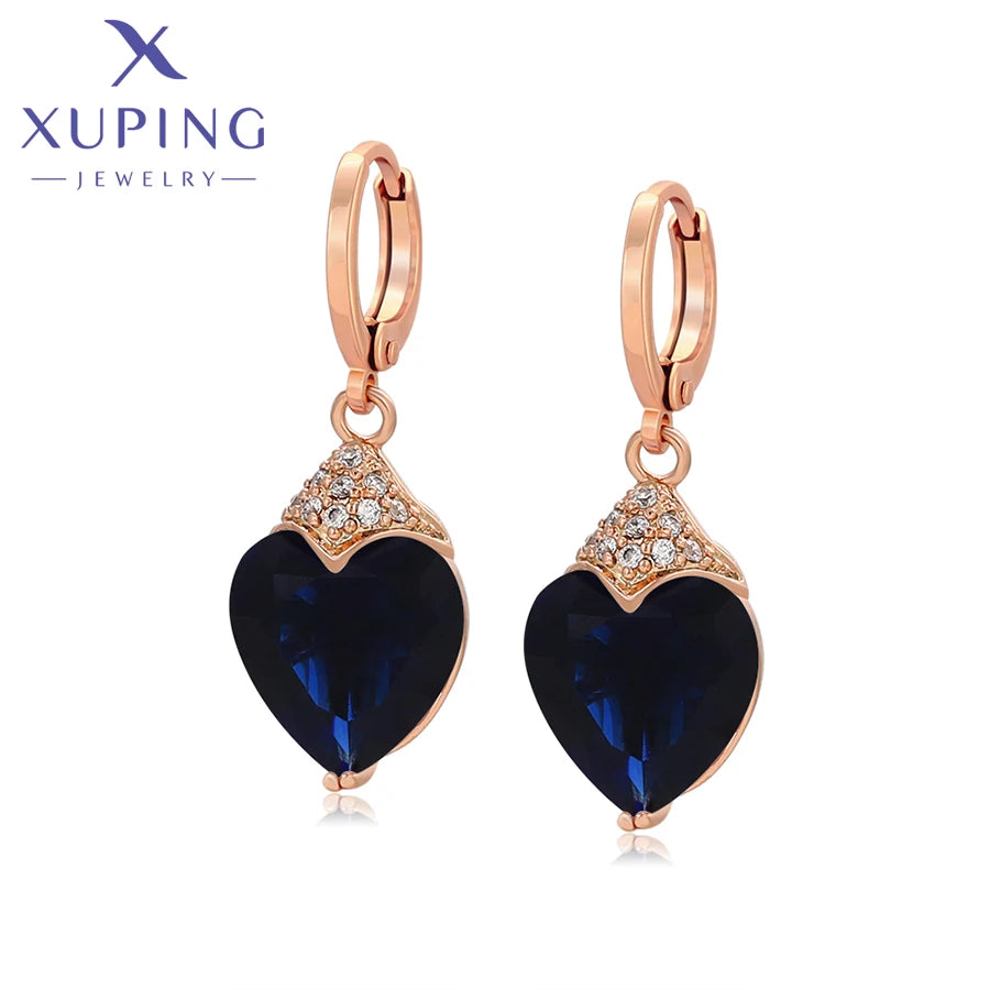 Xuping Jewelry Fashion Luxury Romantic Серьги Women Drop Earrings with Synthetic Cubic Zirconia for Valentine's Day Gift 27656