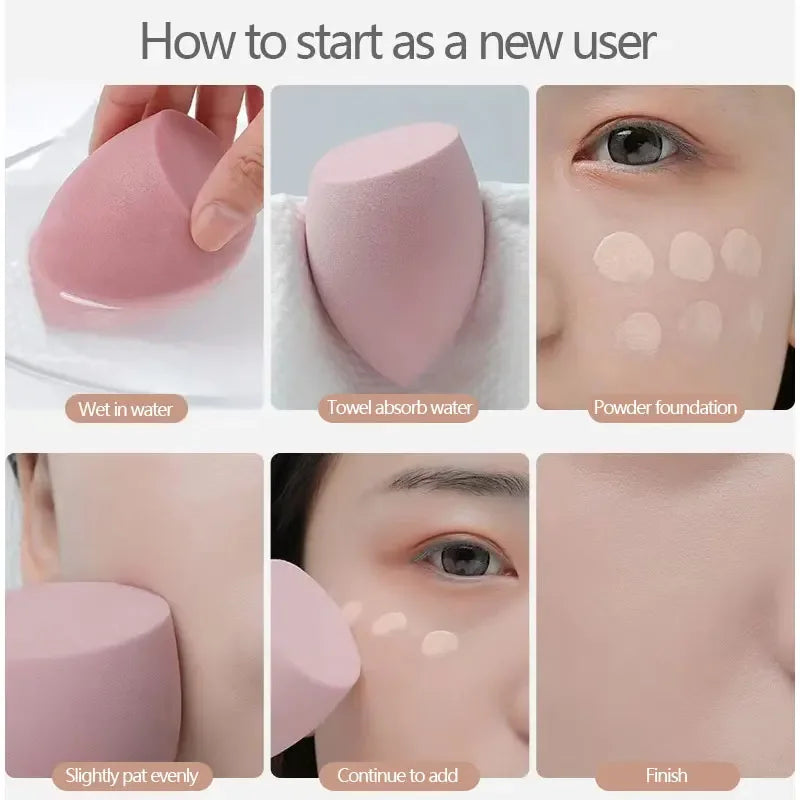 8 PCS Makeup puff Sponge Cosmetics Powder Puff Foundation Cheap Korean Make-up for women Blender Makeup Tool Set