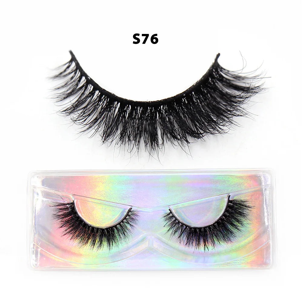 Maquillaje Mink Lashes 3D Half False Eyelash Make Up Lashes Extension Natural short False Cils Clear Band Hand Made Lashes H03