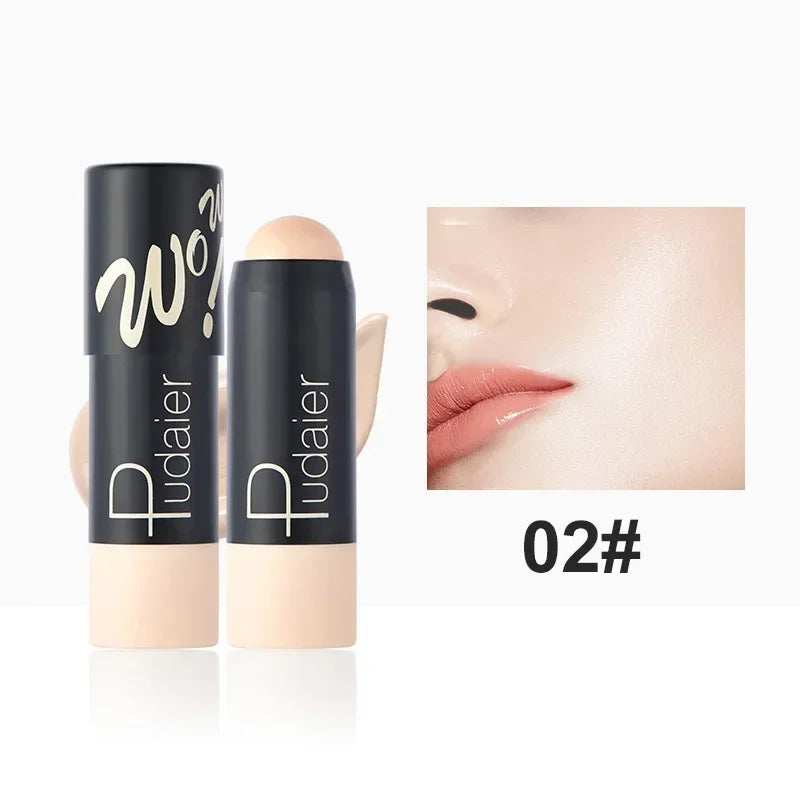 12 Color Matte Foundation Stick Lightweight Makeup Breathable Foundation Cream for Dark Skin Lasting Oil Control Base Make Up