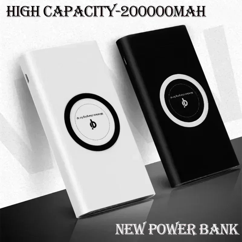 NEW Wireless FastCharging PowerBank Portable 200000mAhLED Display External BatteryPack ForHTC PowerBank IPhone