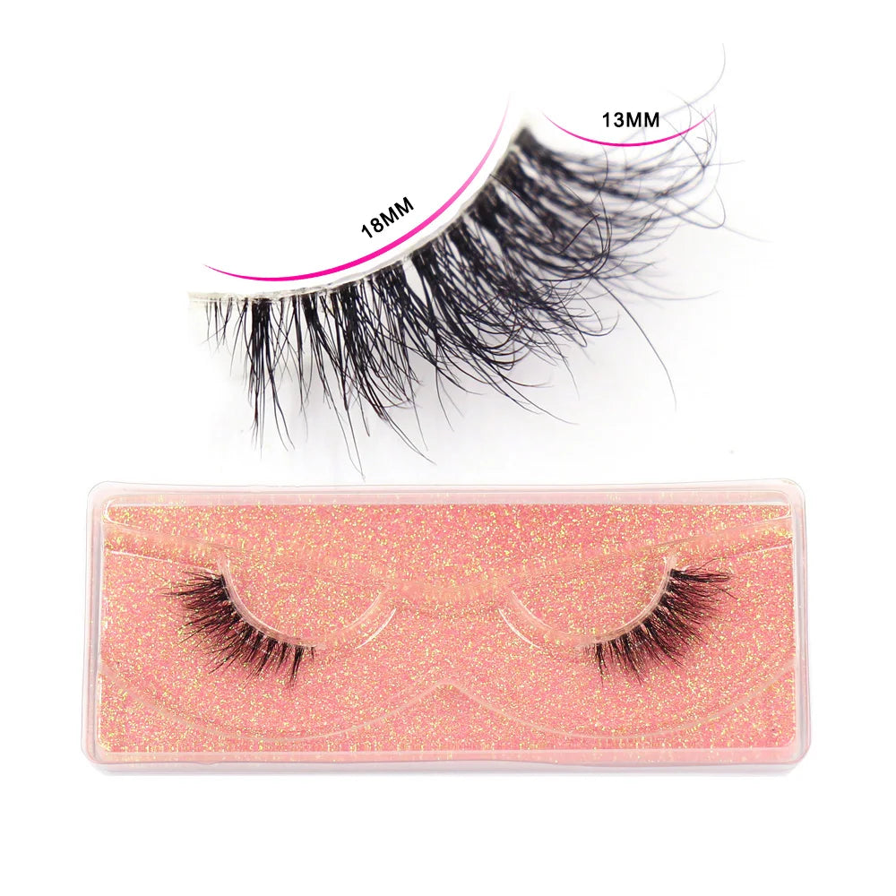 Maquillaje Mink Lashes 3D Half False Eyelash Make Up Lashes Extension Natural short False Cils Clear Band Hand Made Lashes H03