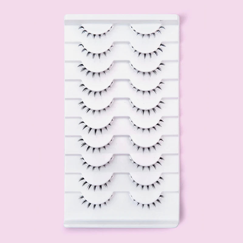 Bottom False Eyelashes Lower Lash Extensions 10 Pairs Under Fake Lashes Strip Manga Natural Look Pack Soft Make Up For Women