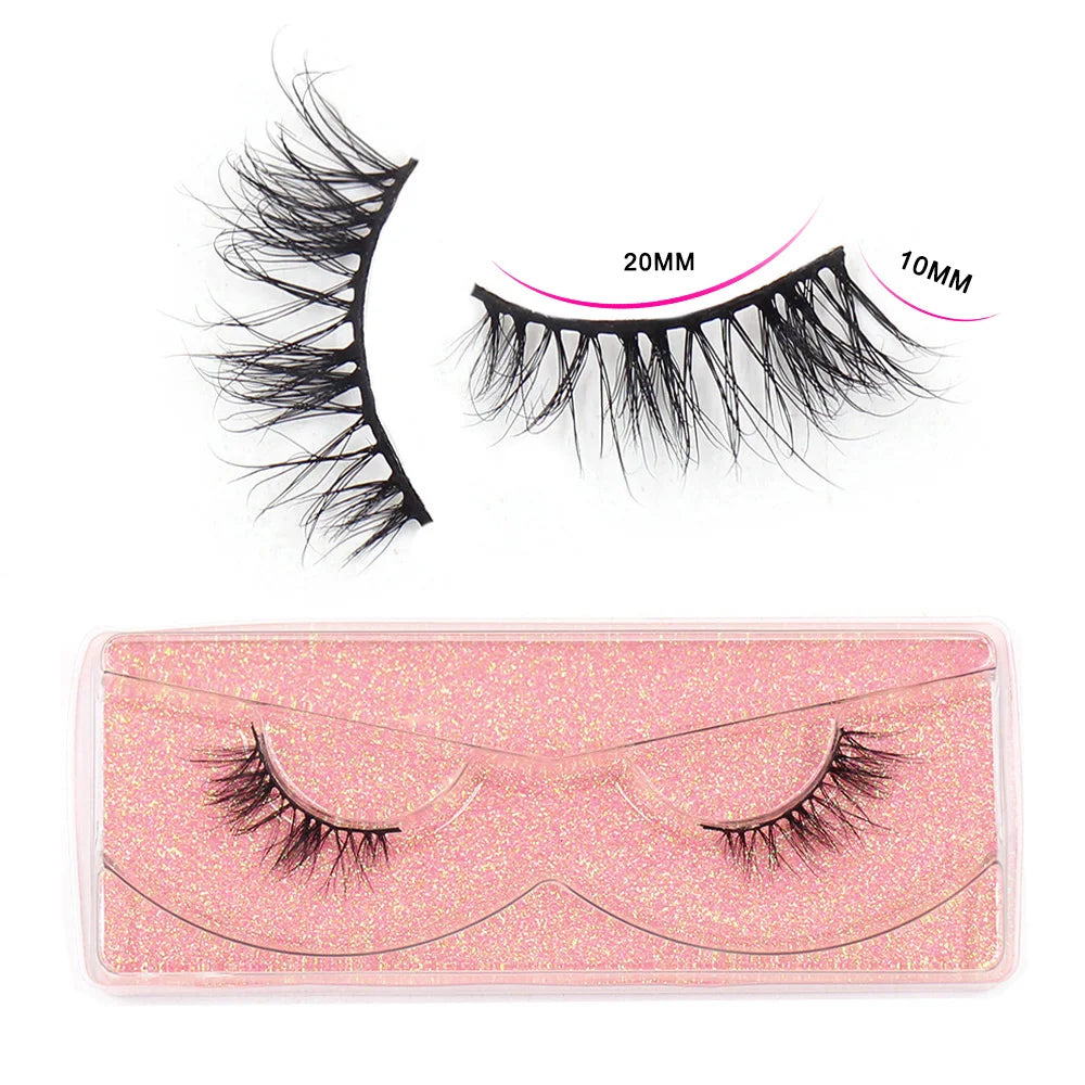 Maquillaje Mink Lashes 3D Half False Eyelash Make Up Lashes Extension Natural short False Cils Clear Band Hand Made Lashes H03