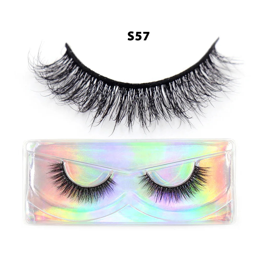 Maquillaje Mink Lashes 3D Half False Eyelash Make Up Lashes Extension Natural short False Cils Clear Band Hand Made Lashes H03