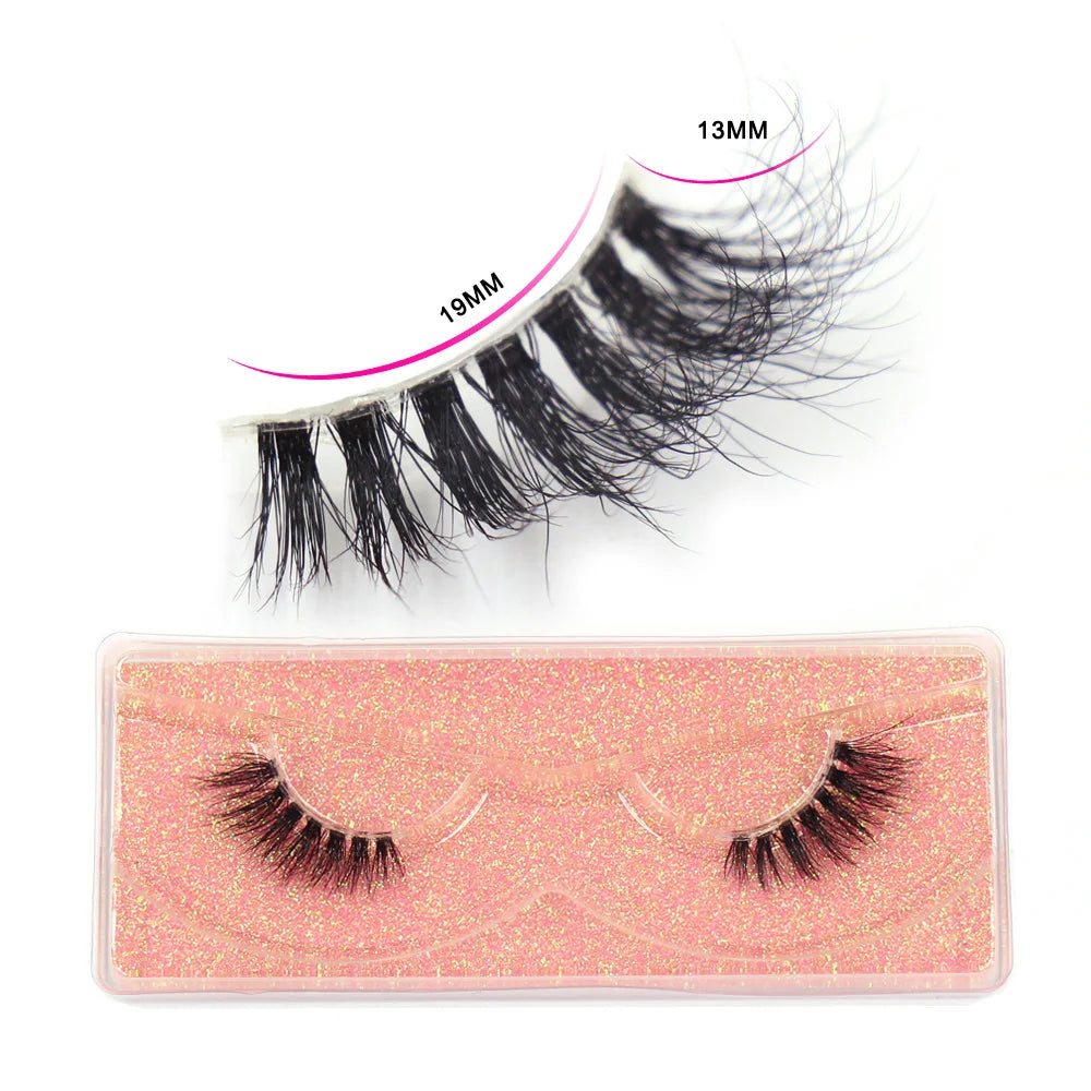 Maquillaje Mink Lashes 3D Half False Eyelash Make Up Lashes Extension Natural short False Cils Clear Band Hand Made Lashes H03