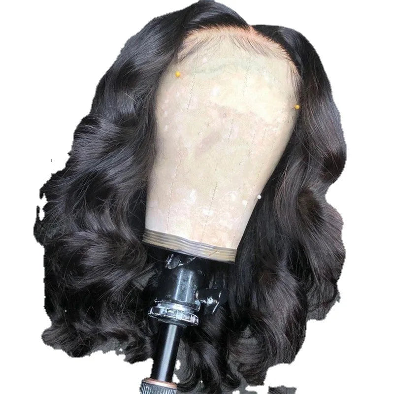 High temperature silk fashion synthetic fiber wig women's long curly hair breathable head cover in large wave wig