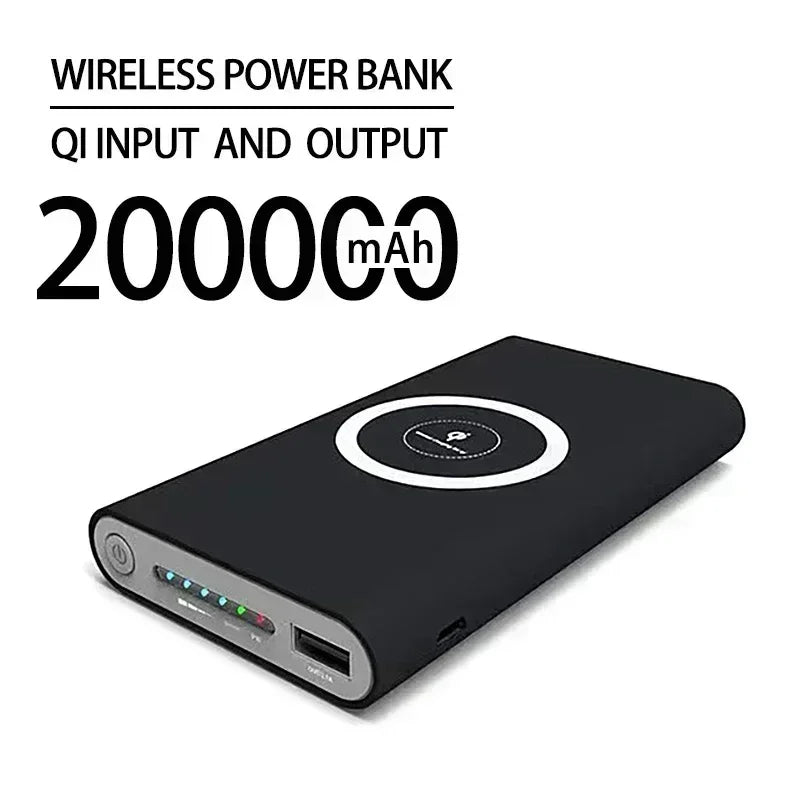 NEW Wireless FastCharging PowerBank Portable 200000mAhLED Display External BatteryPack ForHTC PowerBank IPhone