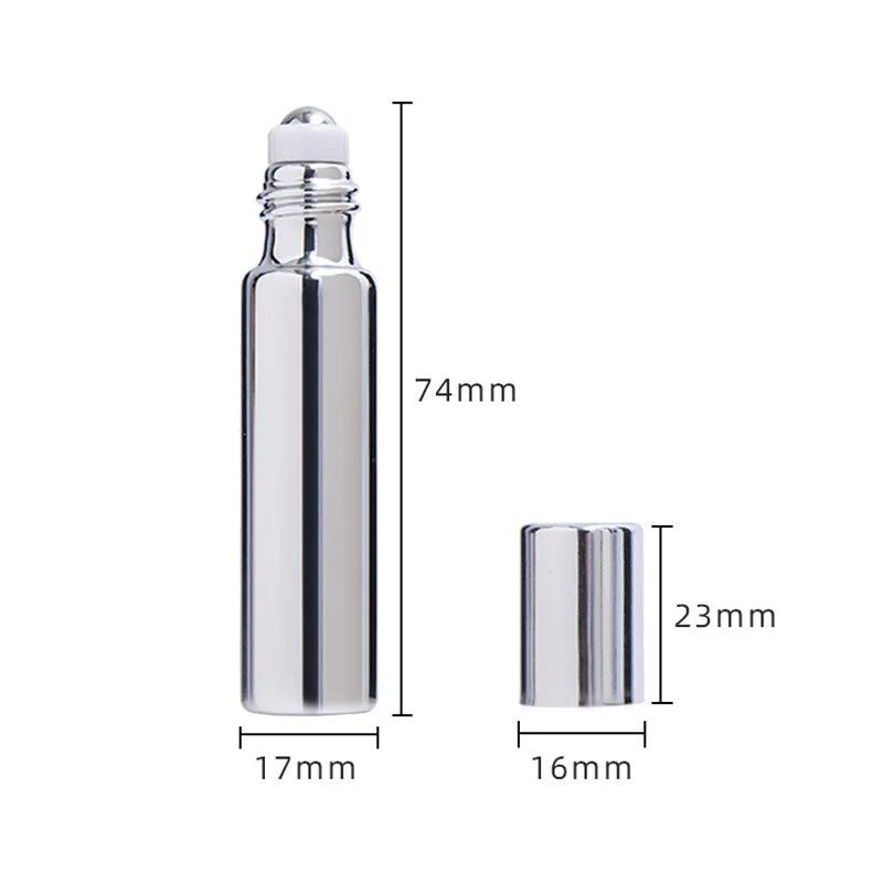 10ml Roll On Bottle Portable Essential Oil Bottle Golden Glass Refillable Perfume Bottletravel Essential Oil Roller Bottle