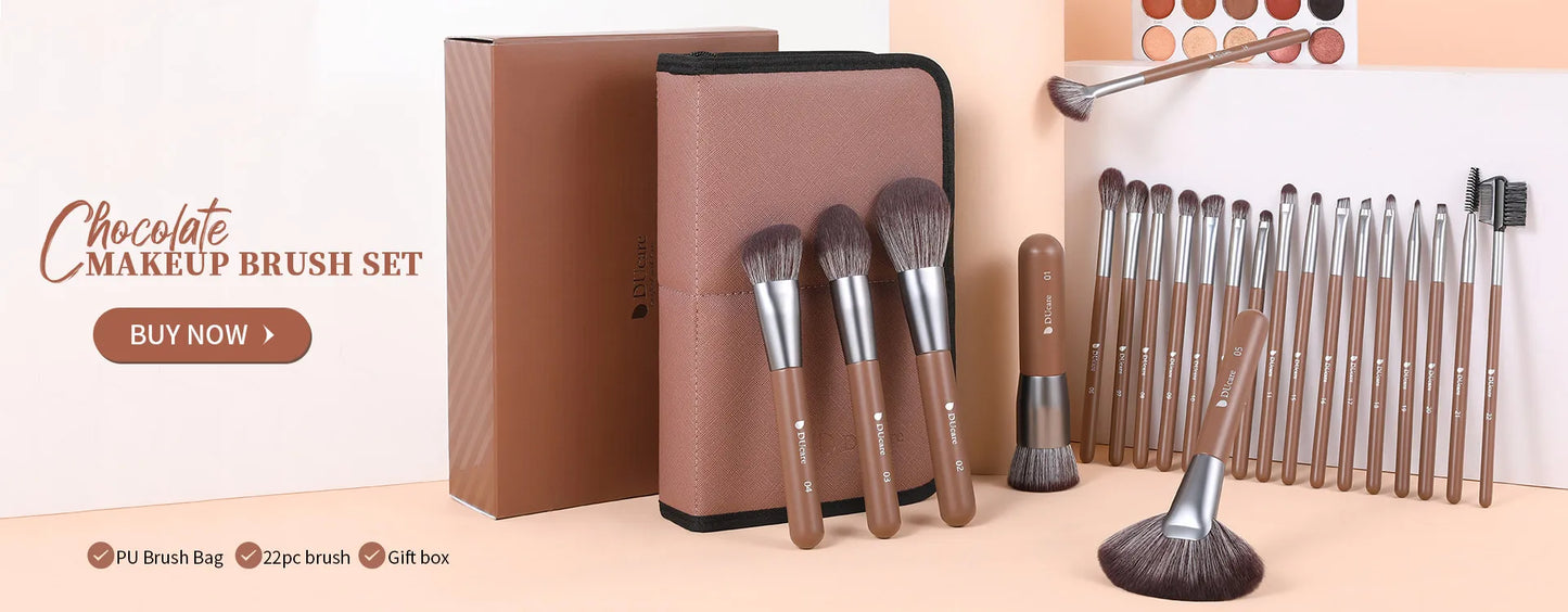 DUcare Highlighter Brush Multifunctional Makeup Brushes Goat Hair Blending Make up Brushes Eyebrow Eyeshadow Brush Makeup Tools