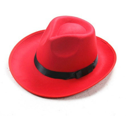 Jackson hat with wide brim for men and women stage English style hat