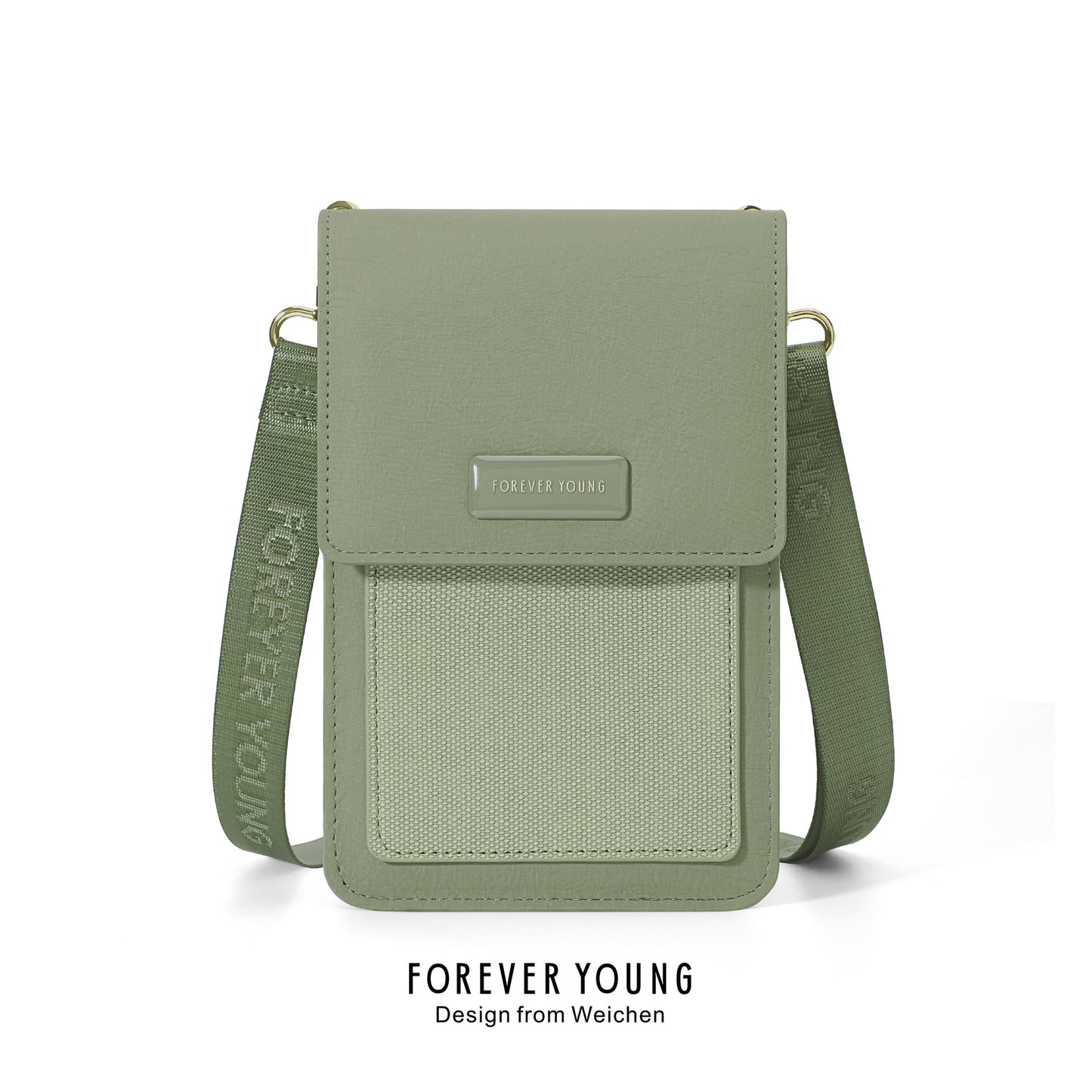 forever Young new solid color simple niche mobile phone bag