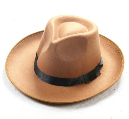 Jackson hat with wide brim for men and women stage English style hat